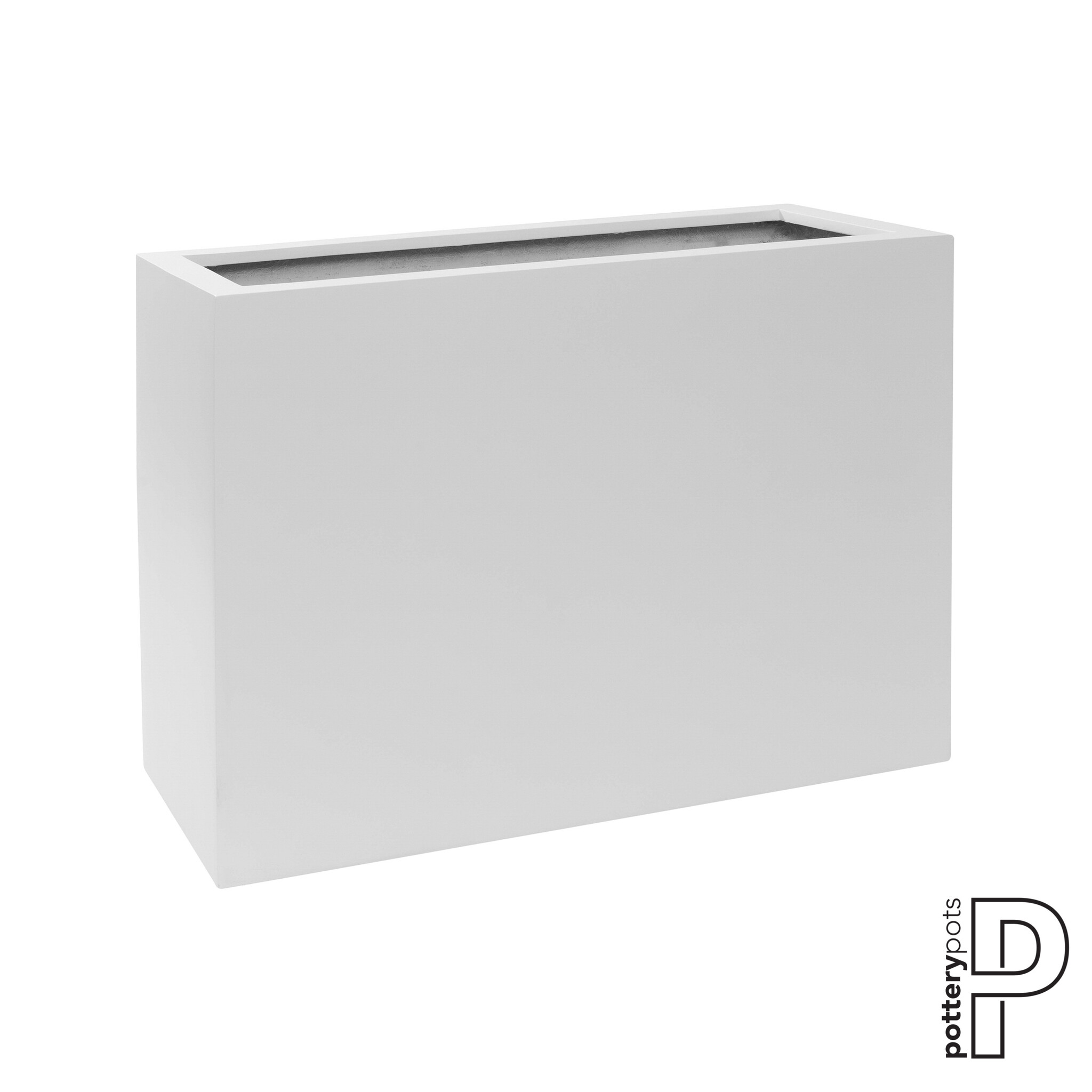 Plantenbak Jort - Mat wit (L)95 x (B)38 x (H)72 cm