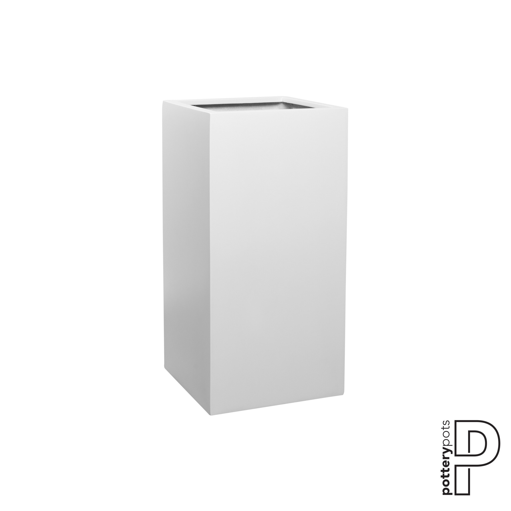 Plantenbak Bouvy - Mat wit (L)40 x (B)40 x (H)80 cm