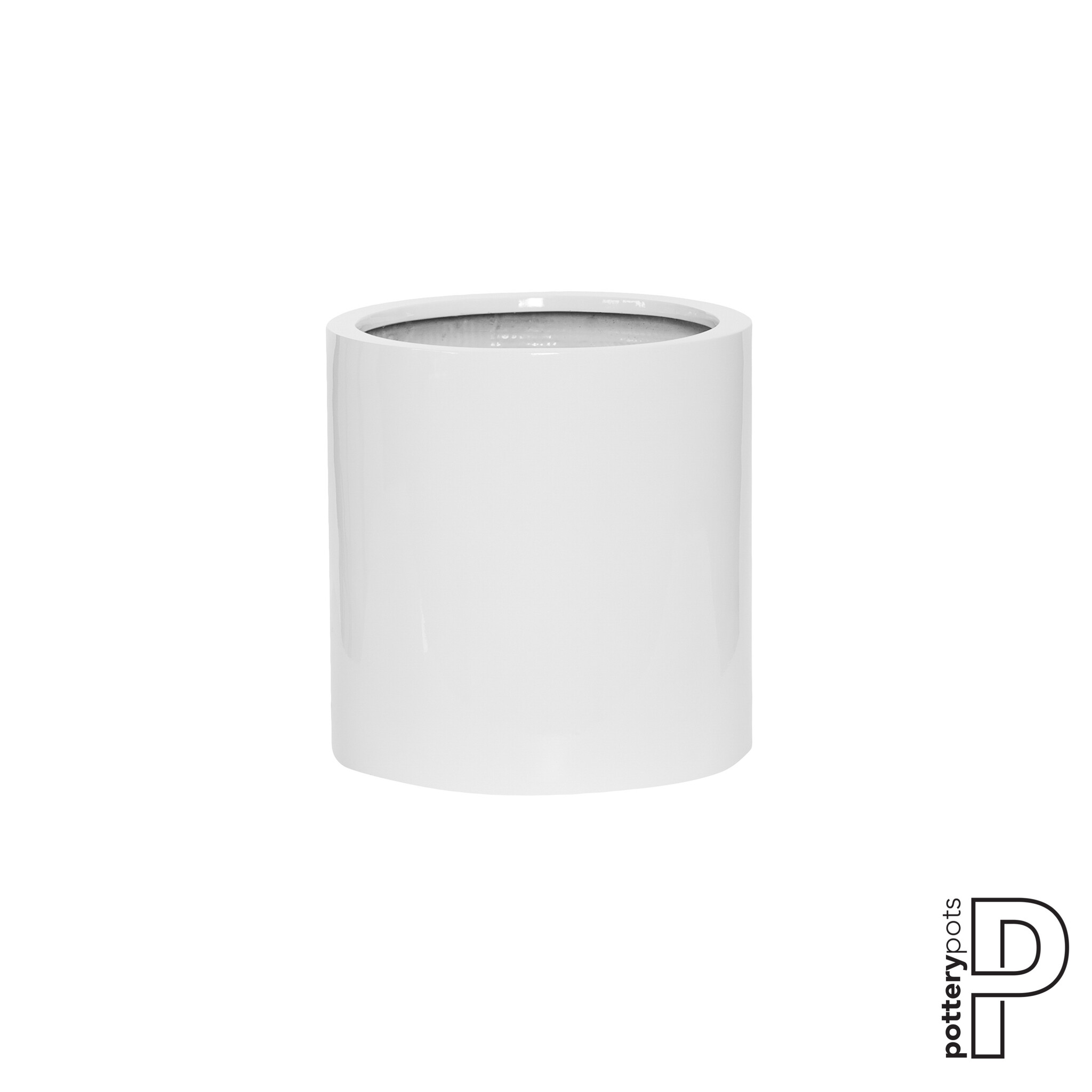 Plantenbak Max - Glanzend wit Ø24 x (H)30 cm