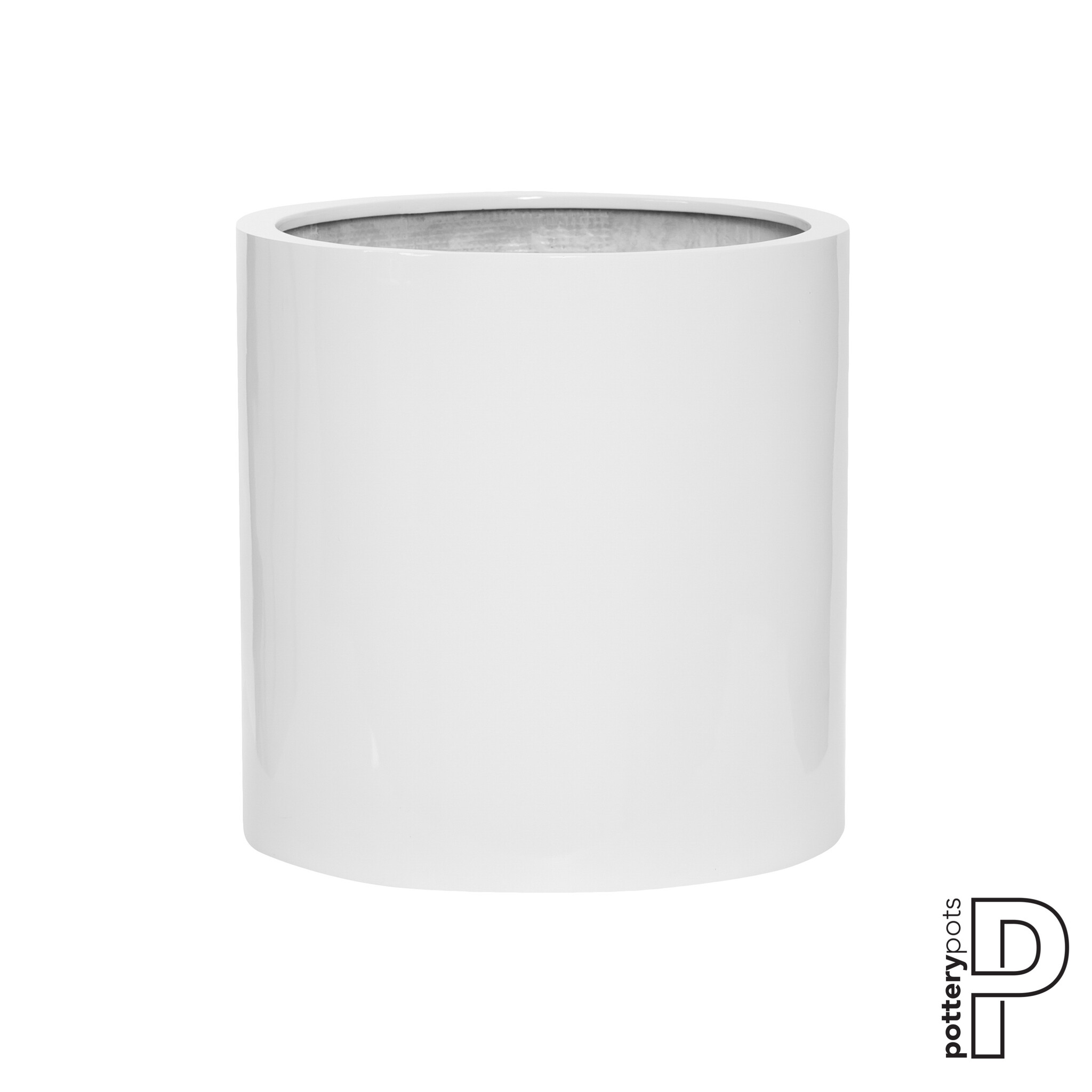 Plantenbak Max - Glanzend wit Ø43 x (H)43 cm