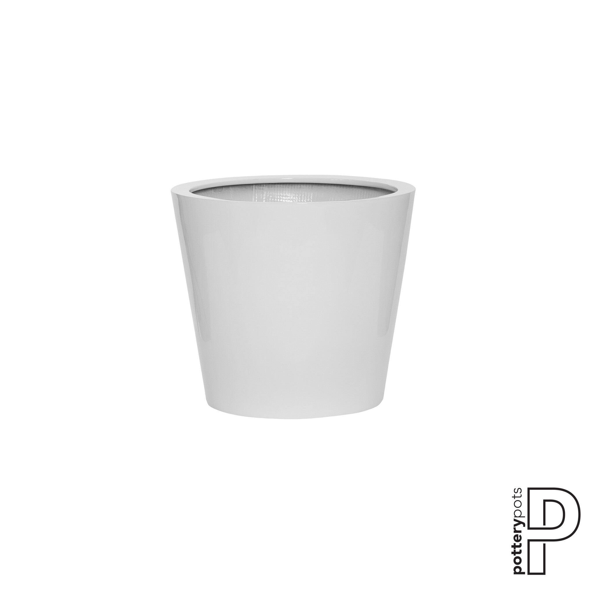 Plantenbak Bucket - Glanzend wit Ø40 x (H)35 cm