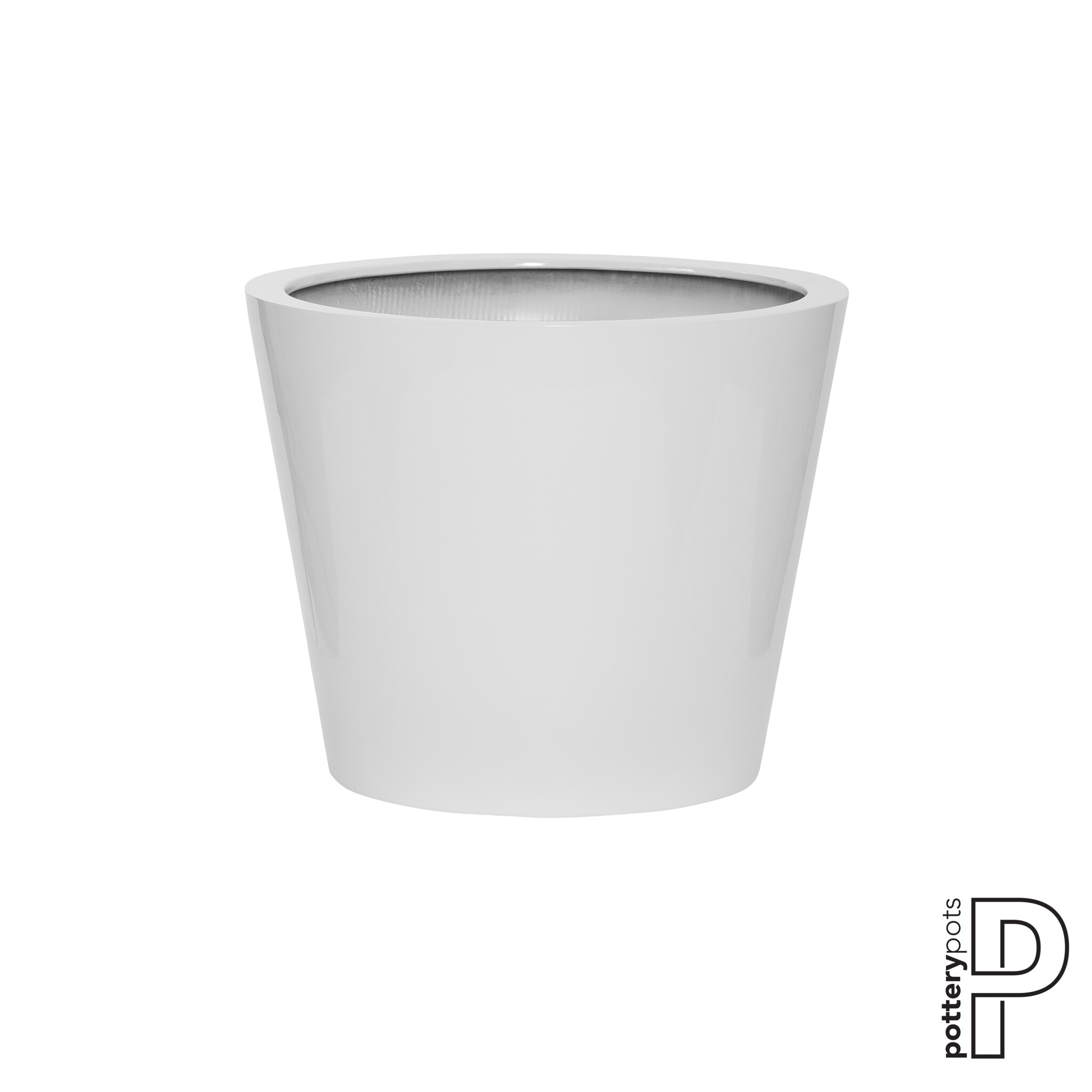 Plantenbak Bucket - Glanzend wit Ø50 x (H)40 cm