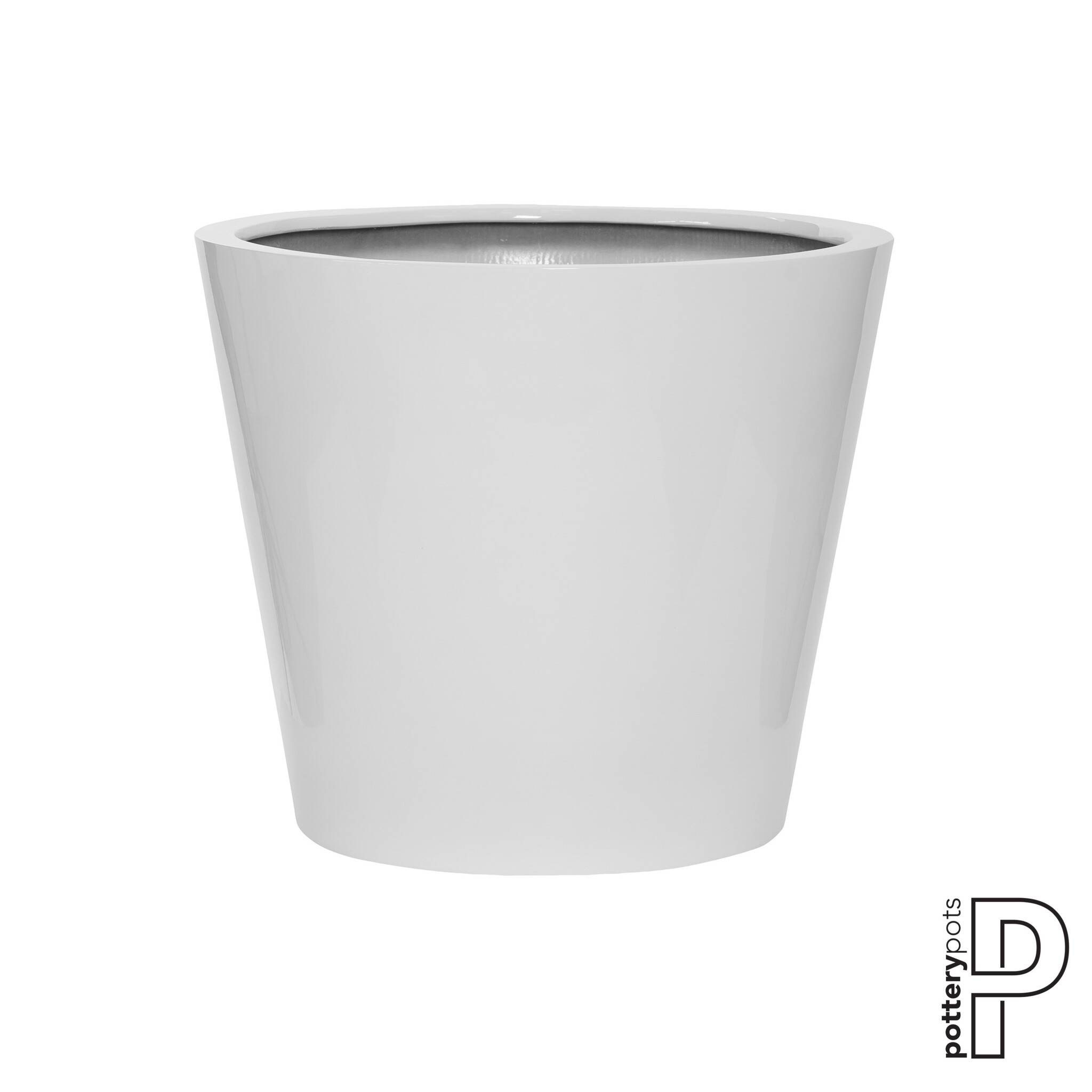 Plantenbak Bucket - Glanzend wit Ø58 x (H)50 cm