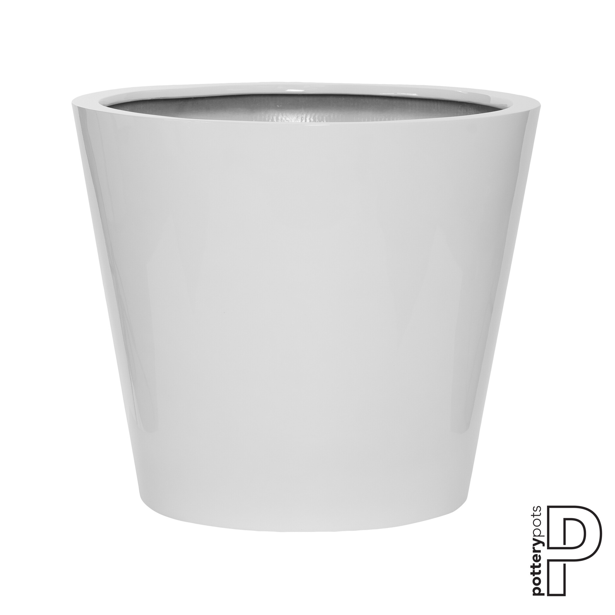 Plantenbak Bucket - Glanzend wit Ø68 x (H)60 cm