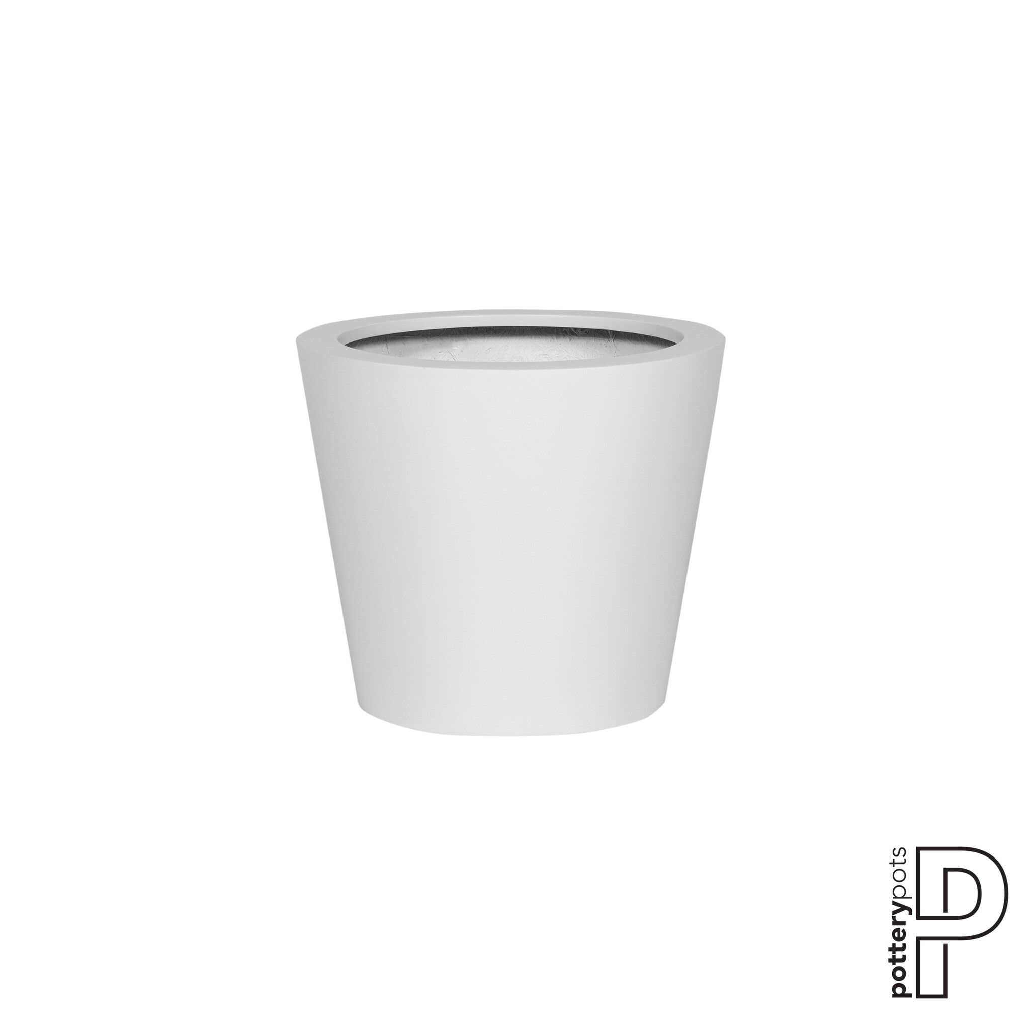 Plantenbak Bucket - Mat wit Ø40 x (H)35 cm