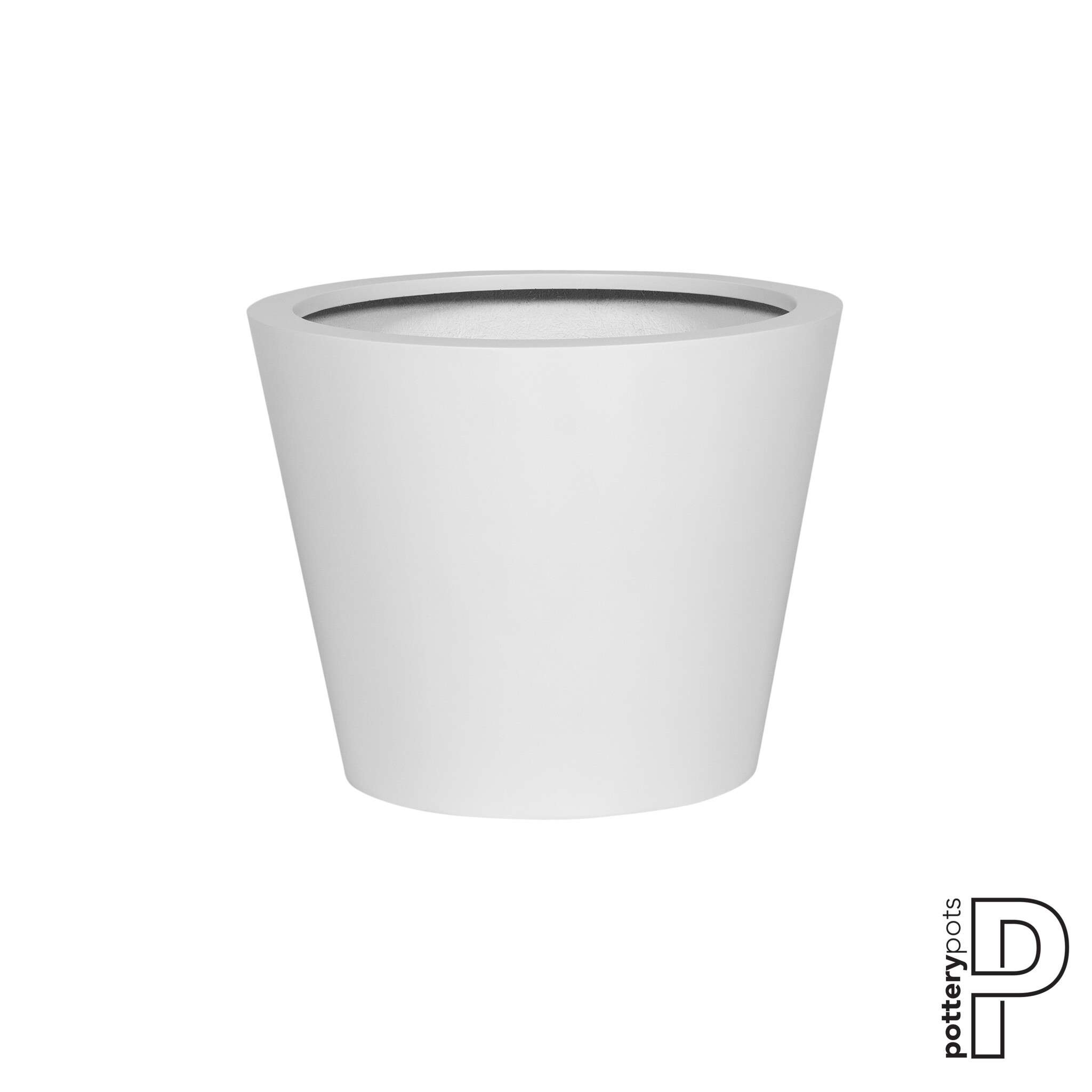 Plantenbak Bucket - Mat wit Ø50 x (H)40 cm