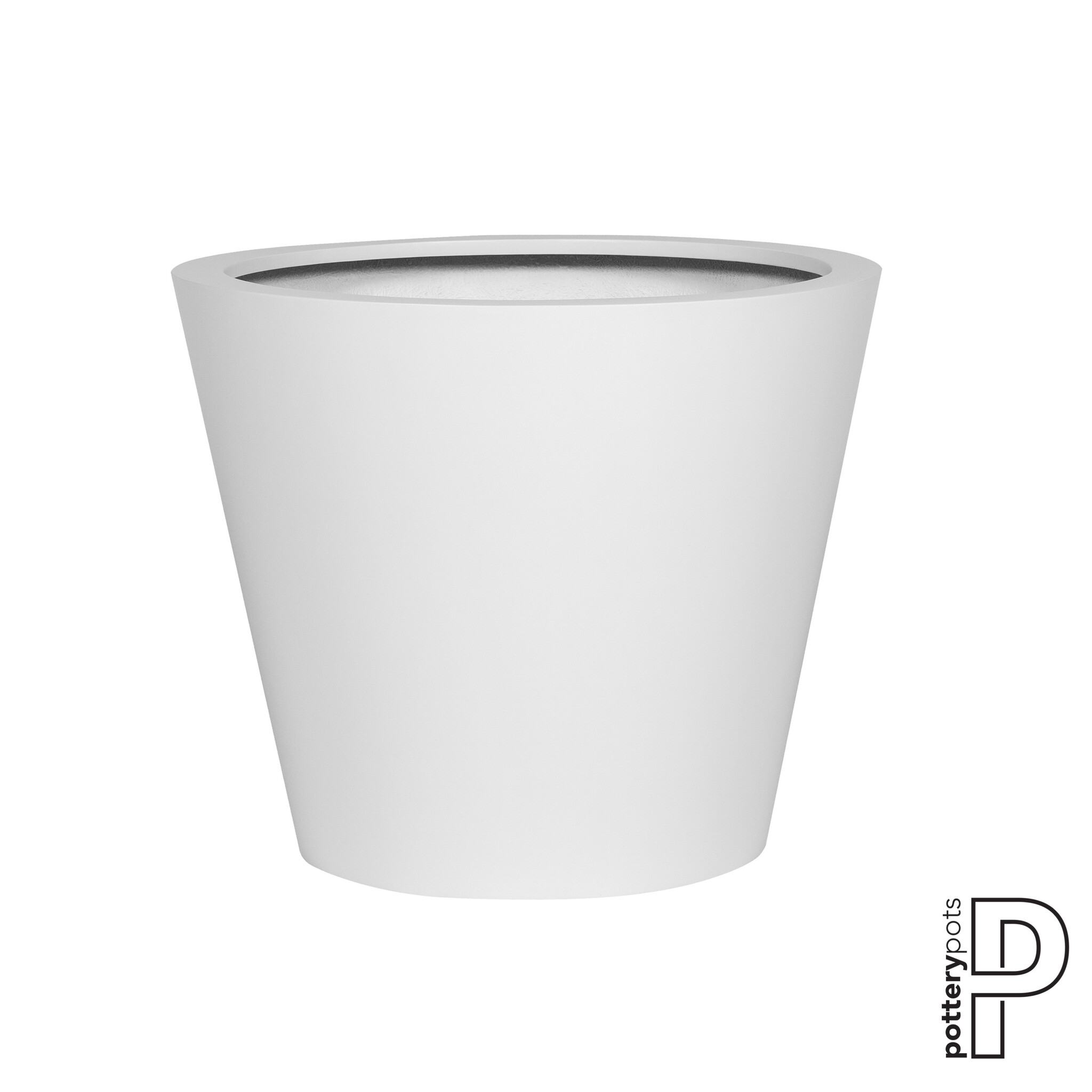 Plantenbak Bucket - Mat wit Ø58 x (H)50 cm