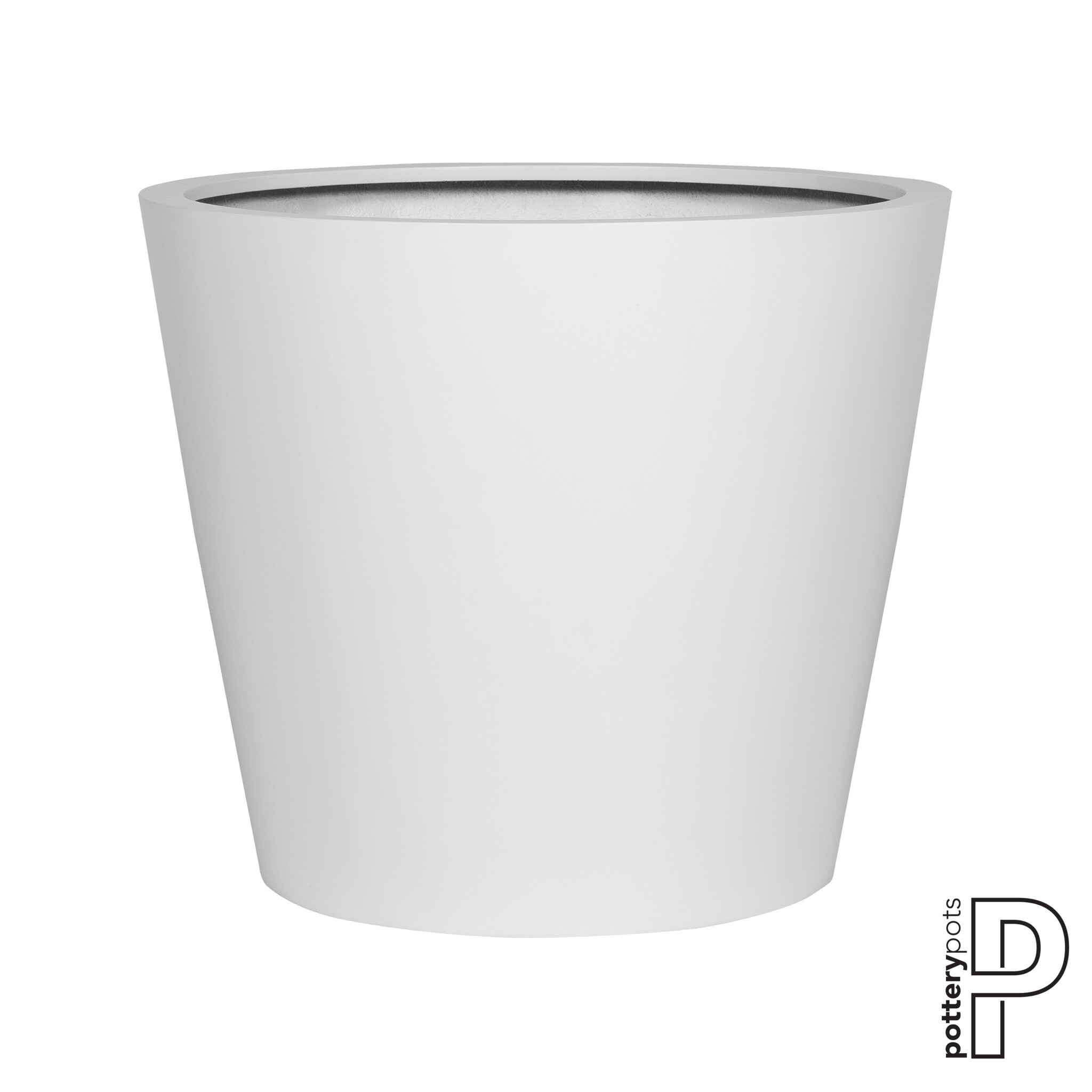 Plantenbak Bucket - Mat wit Ø68 x (H)60 cm