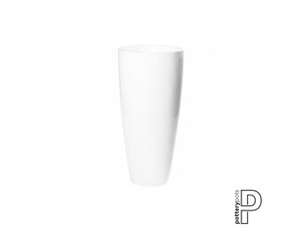 Plantenbak Dax - Glanzend wit Ø37 x (H)80 cm