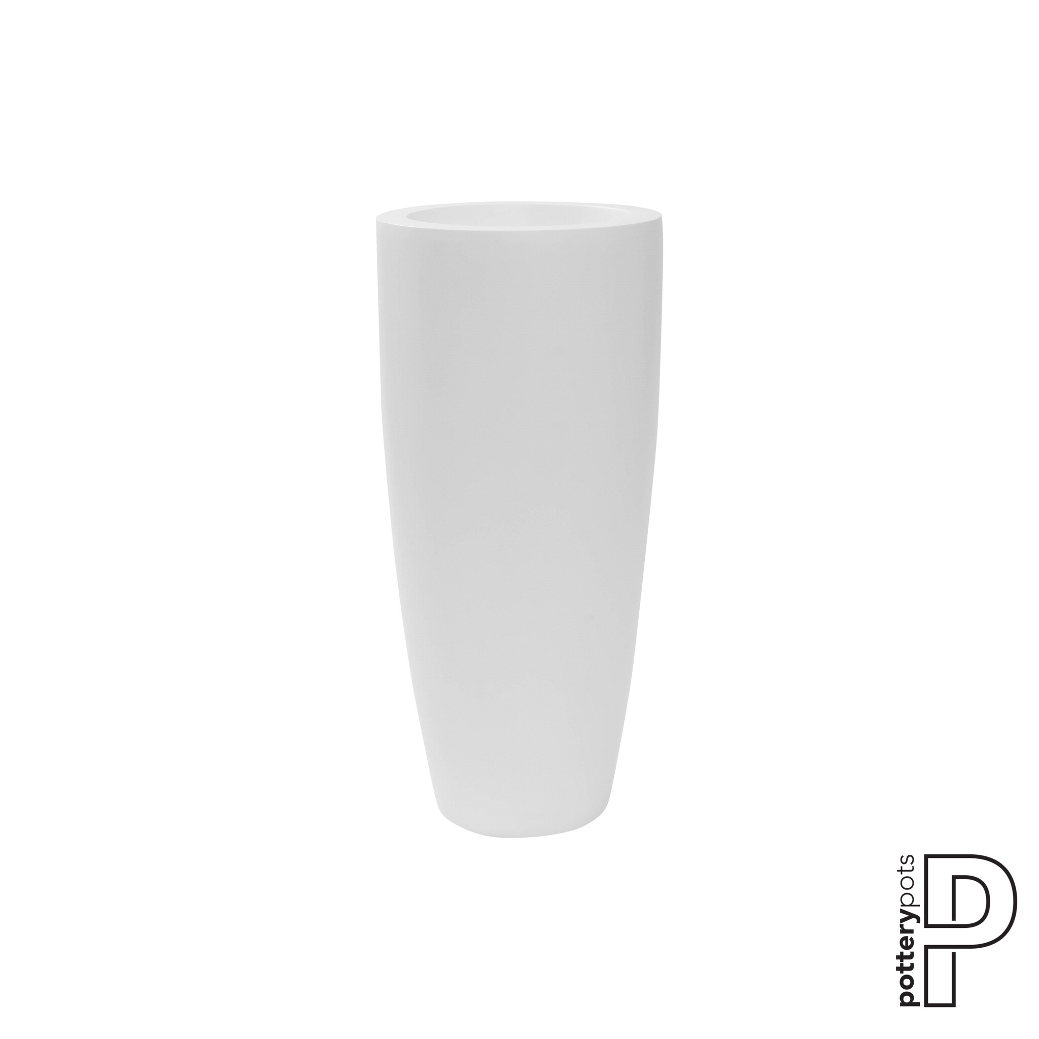 Plantenbak Dax - Mat wit Ø37 x (H)80 cm