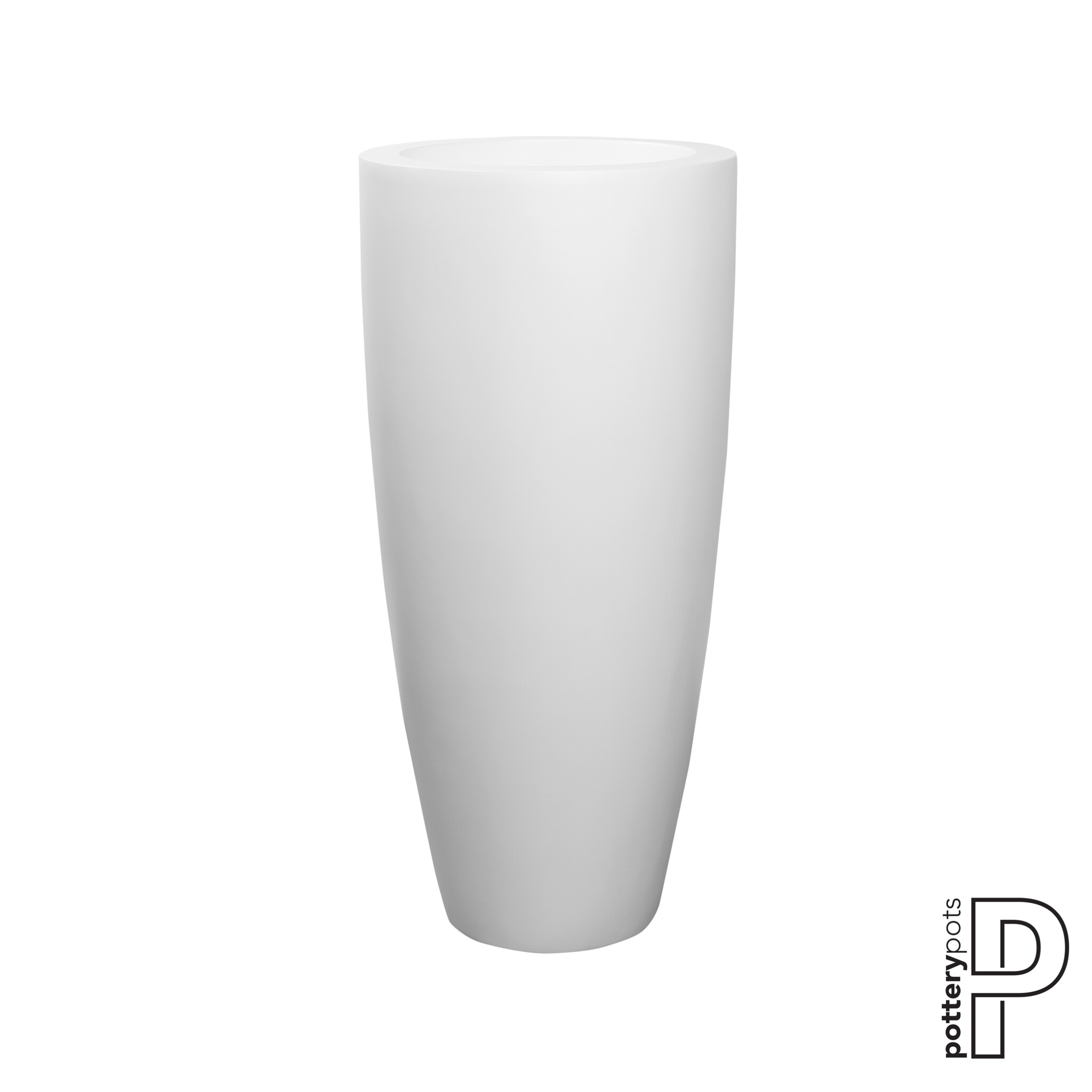 Plantenbak Dax - Mat wit Ø47 x (H)100 cm