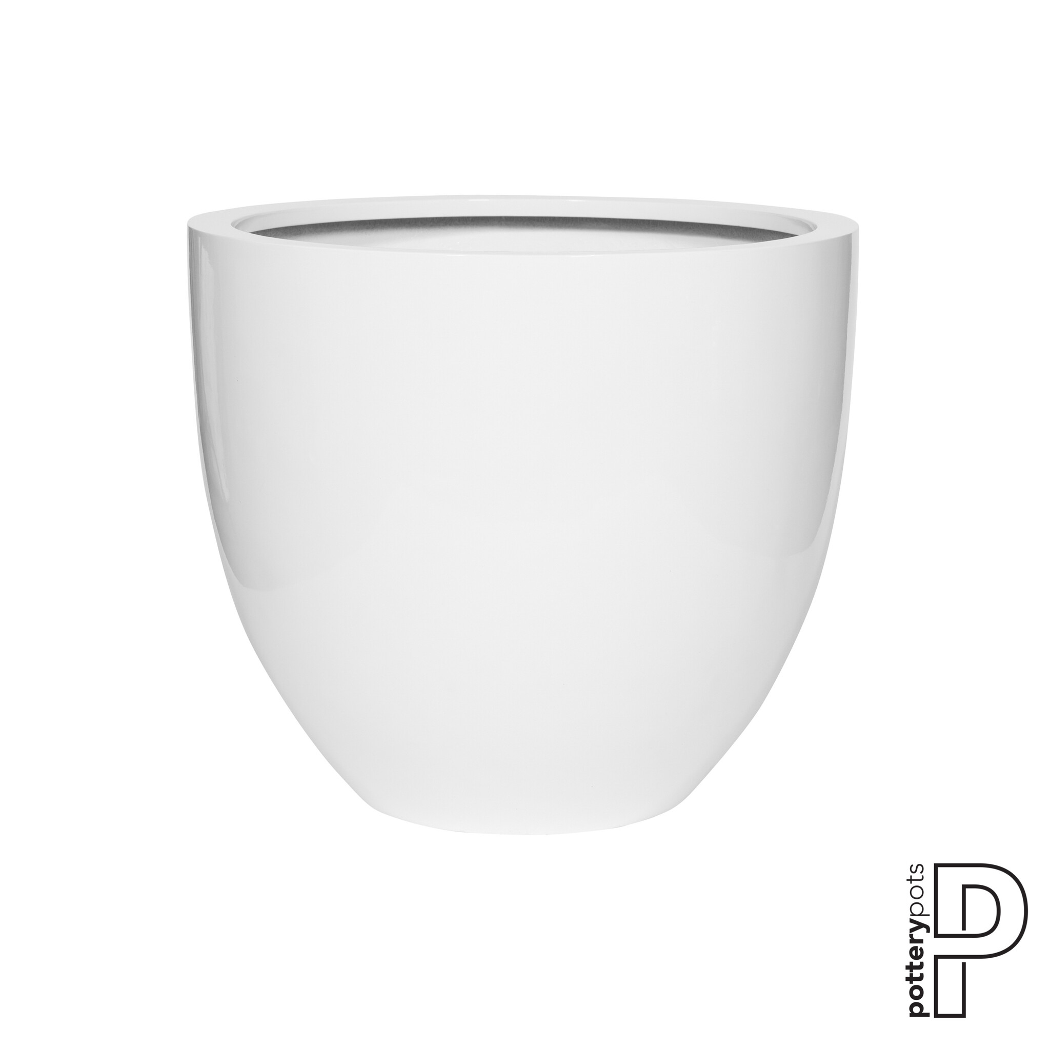 Plantenbak Jesslyn - Glanzend wit Ø60 x (H)52 cm