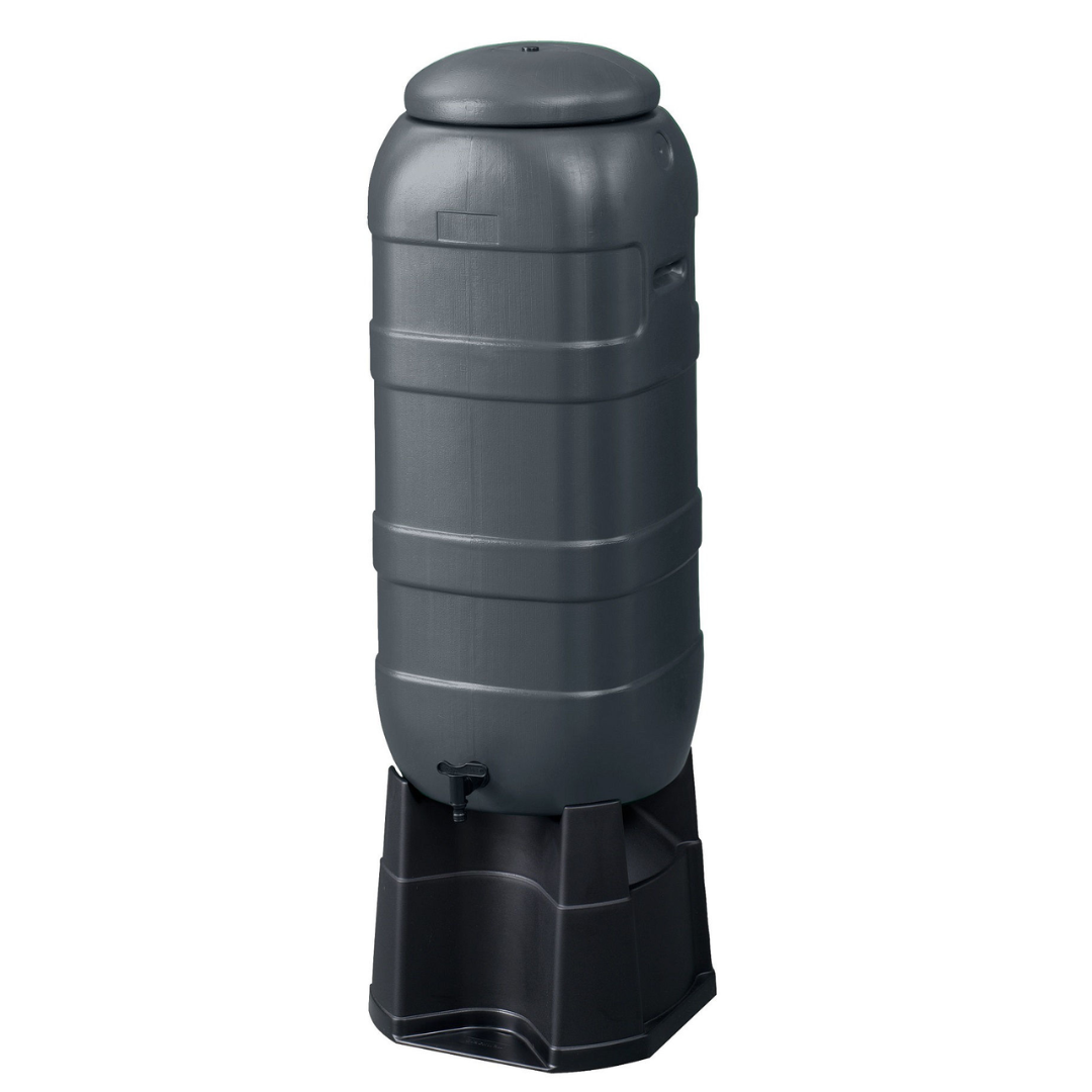 BeGreen Regenton mini compleet - 100L - Antraciet - Met gratis voet!