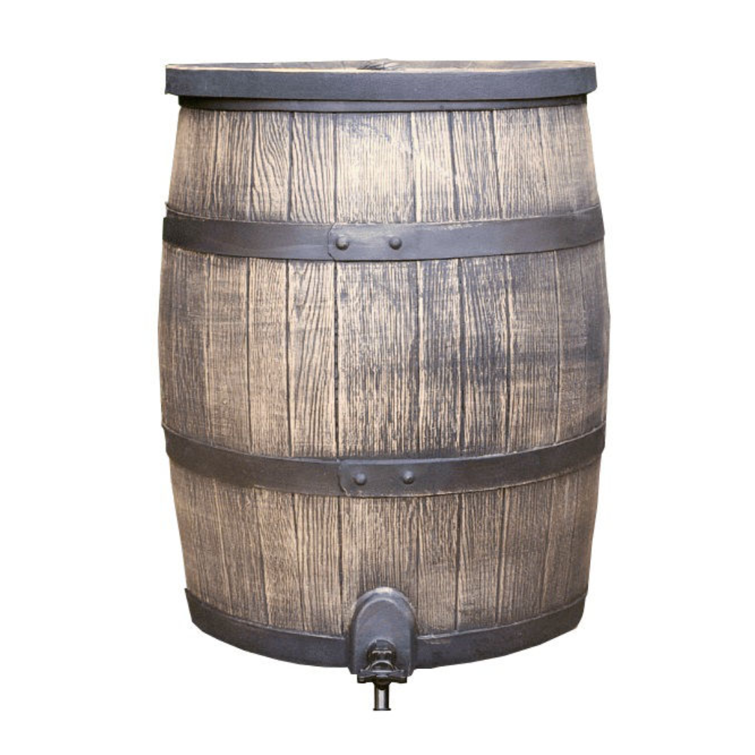 Roto regenton - 140L - Houtlook bruin