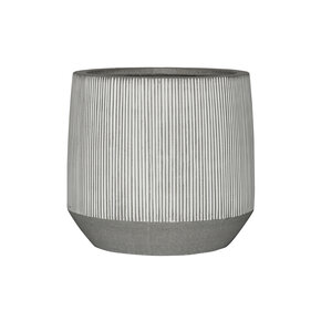 Plantenbak Harrith - Wit gestreept Ø42 x (H)38 cm