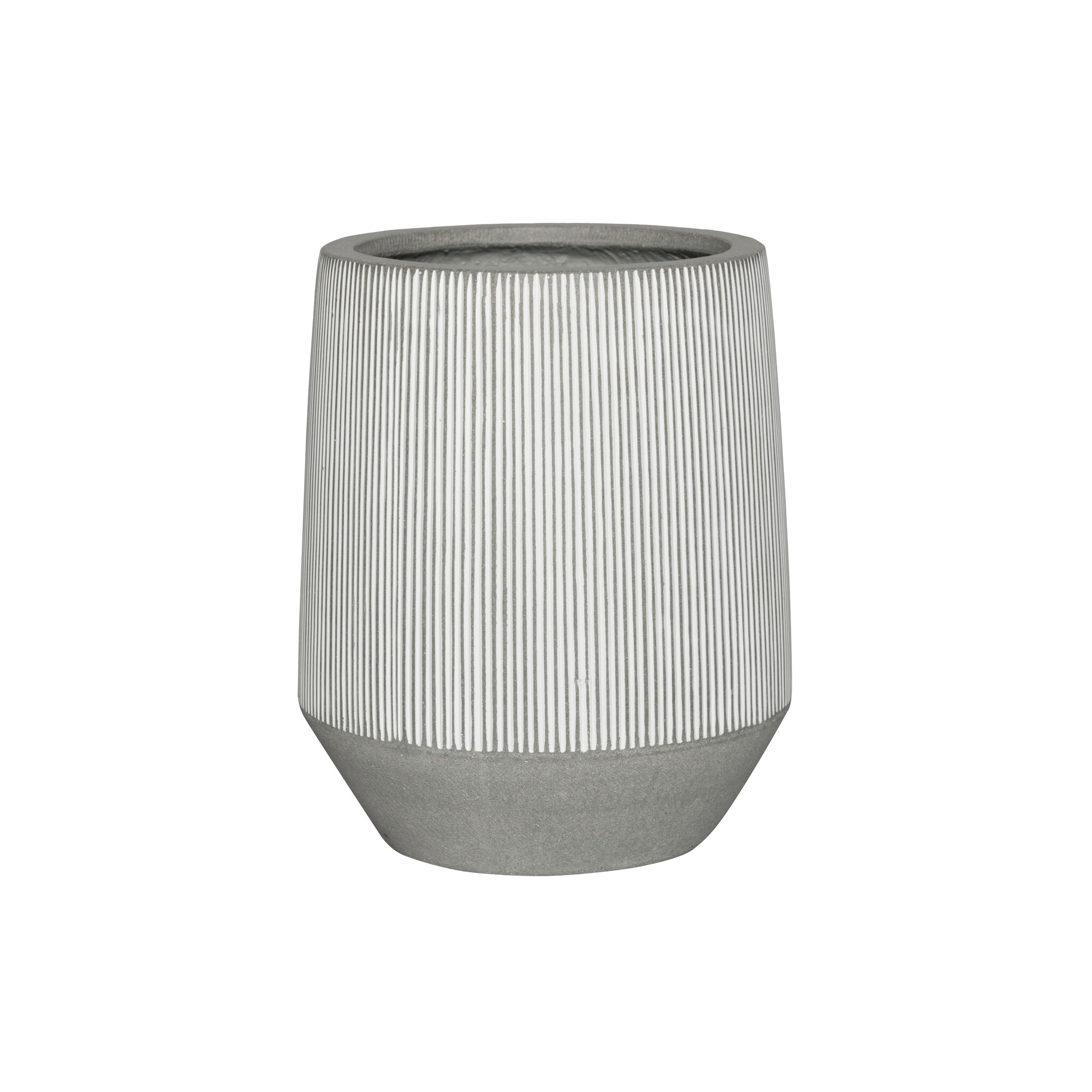 Plantenbak Harrith High - Wit gestreept Ø40 x (H)48 cm