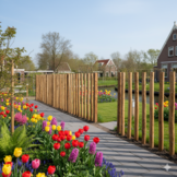 Kastanjepaal | 120-250 cm | 6-8 cm doorsnee | Geschild