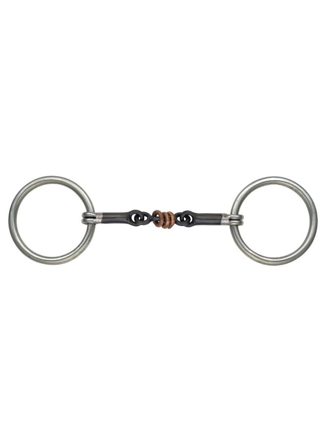 Shires Snaffle Sweet Iron Loose Ring Brass Rings And Copper Inlay