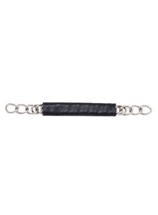 Curb chain Leather Covered