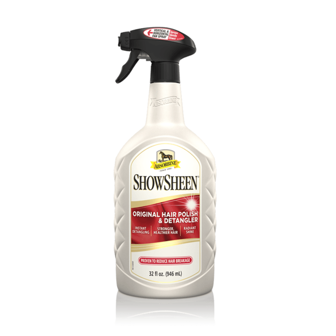 Showsheen shine and detangle spray for horses