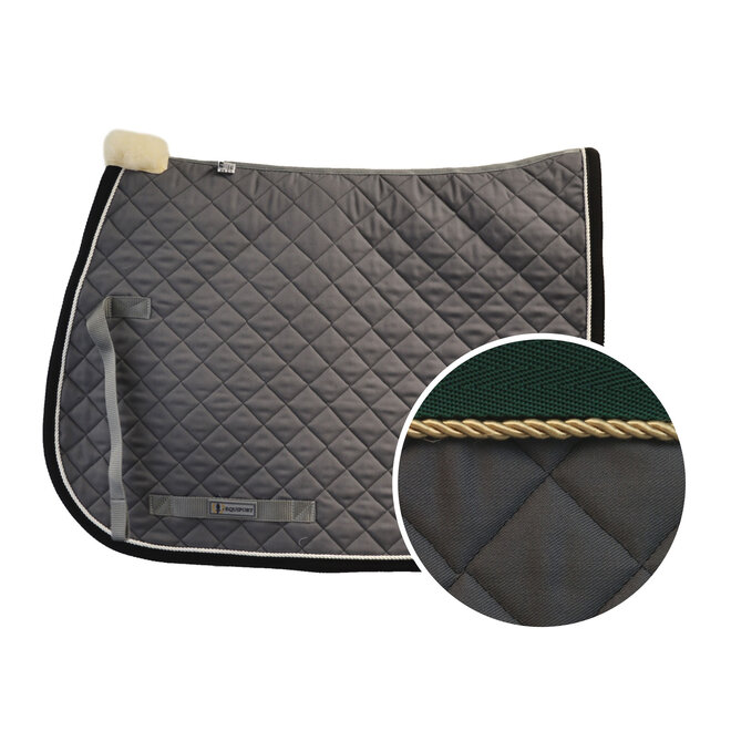 Saddle Pad - Grey - Green