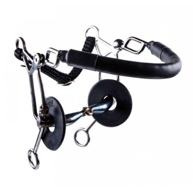 Sweet Iron Hackamore Combi Lang Enkel Gebroken - 16mm