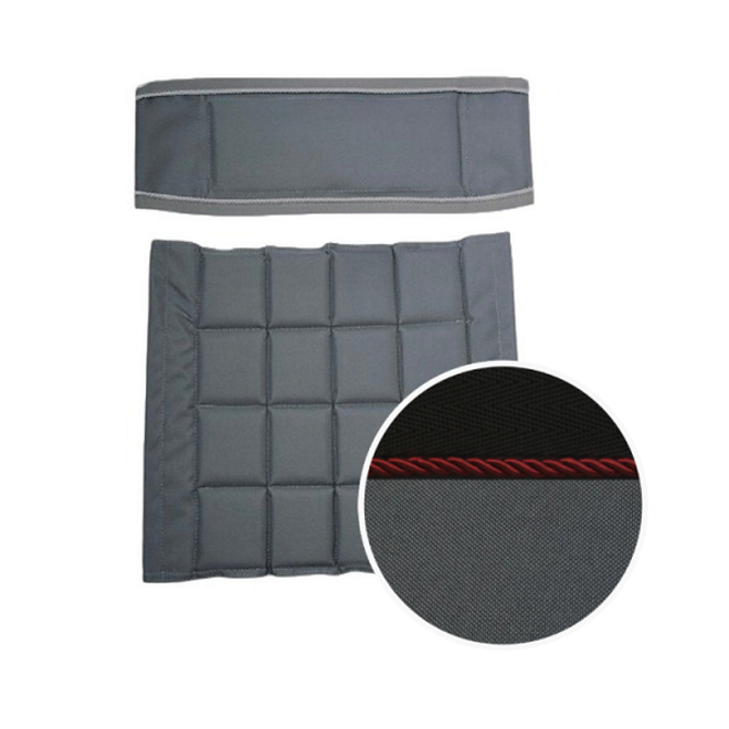 Seat & Back Grey - Black Binding