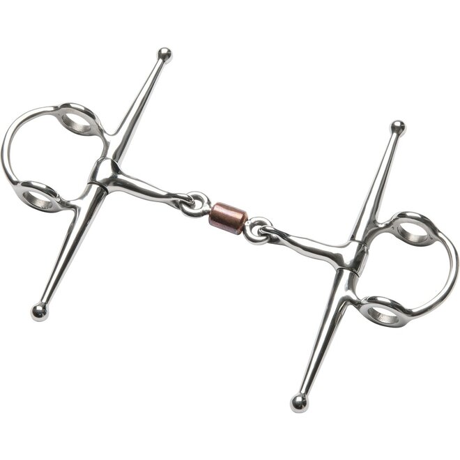 Aufzieh Knebeltrense Doppelt Gebrochen Kupferrolle - 13mm