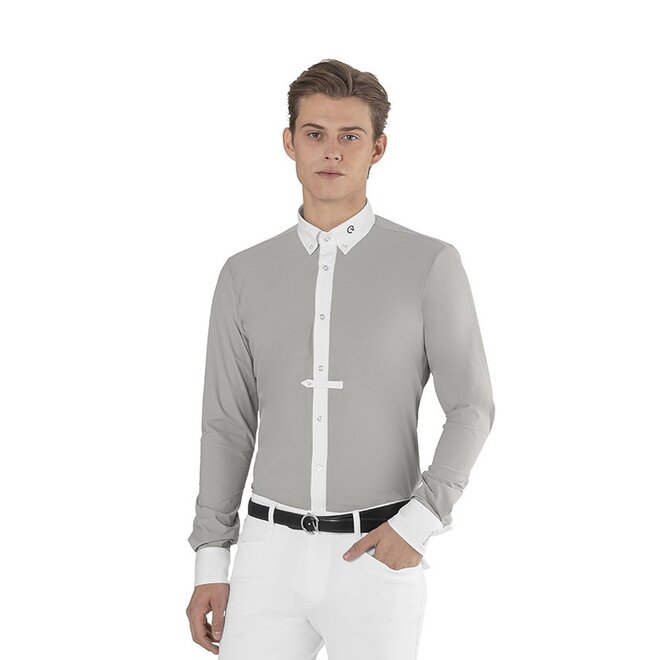 BW Heren Show Shirt Lange Mouwen Ice Grey