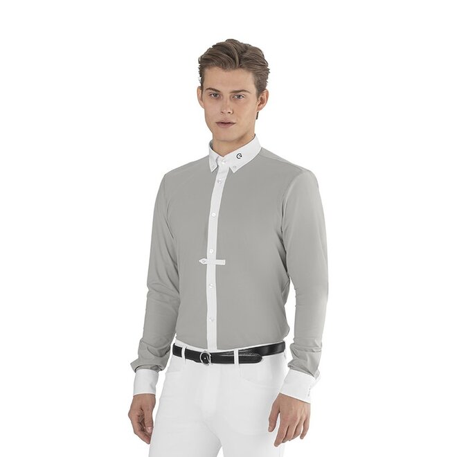 BW Heren Show Shirt Lange Mouwen Ice Grey