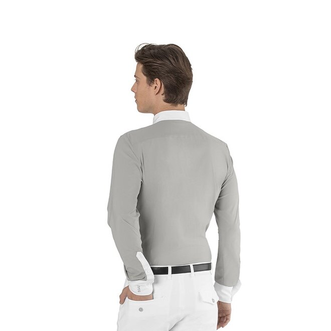 BW Heren Show Shirt Lange Mouwen Ice Grey