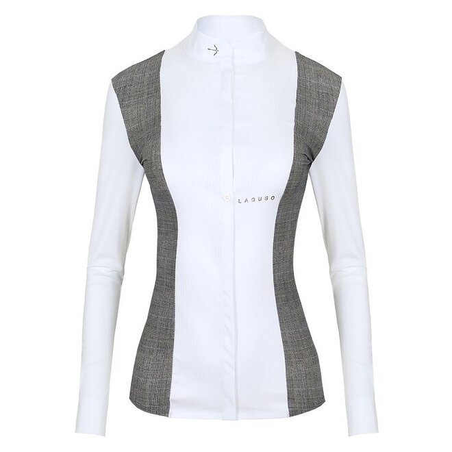 Janne Ladies Show Shirt Glencheck Grey