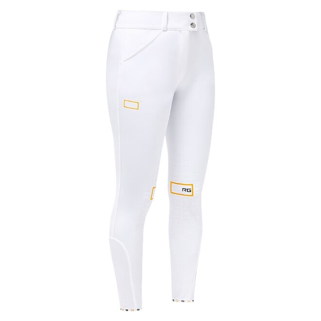 Hoge Taille Kniegrip Rijbroek Dames Wit