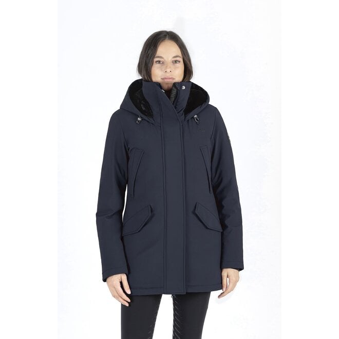 Cadoc ladies winter jacket ecofur navy