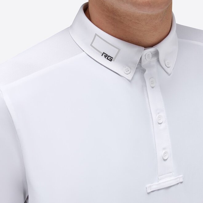 Jersey Geperforeerd Wedstrijdshirt Lange Mouw Heren Wit