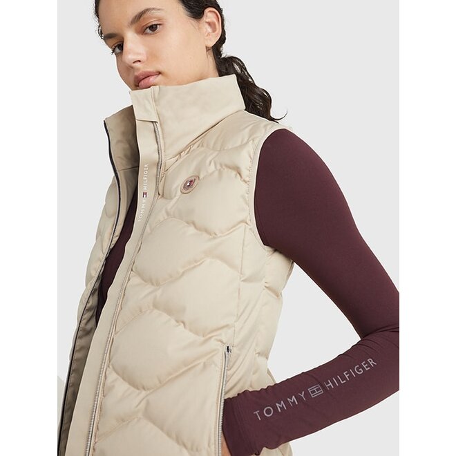 Mid weight Re-Down Bodywarmer Dames  Beige