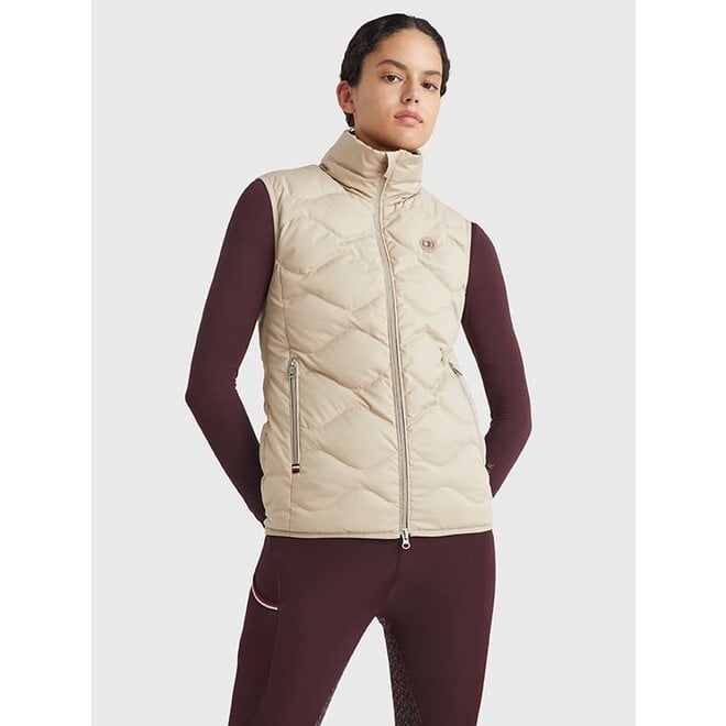 Mid weight Re-Down Vest Ladies Beige