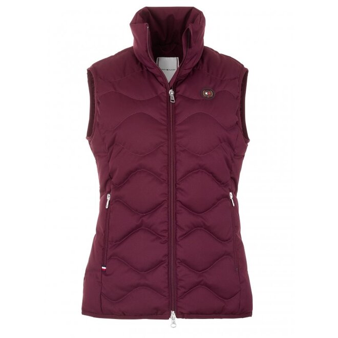 Mid weight Re-Down Bodywarmer Dames Deep Burgundy