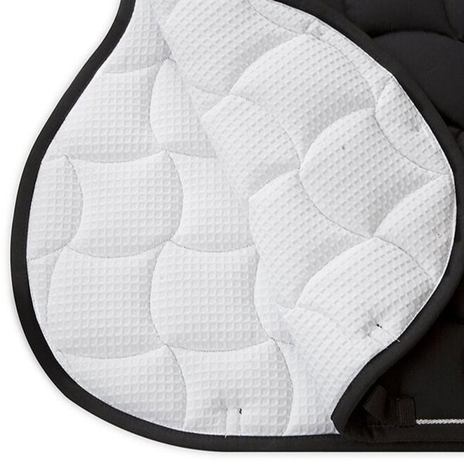 Saddle Pad Quadro White - Gold - Black