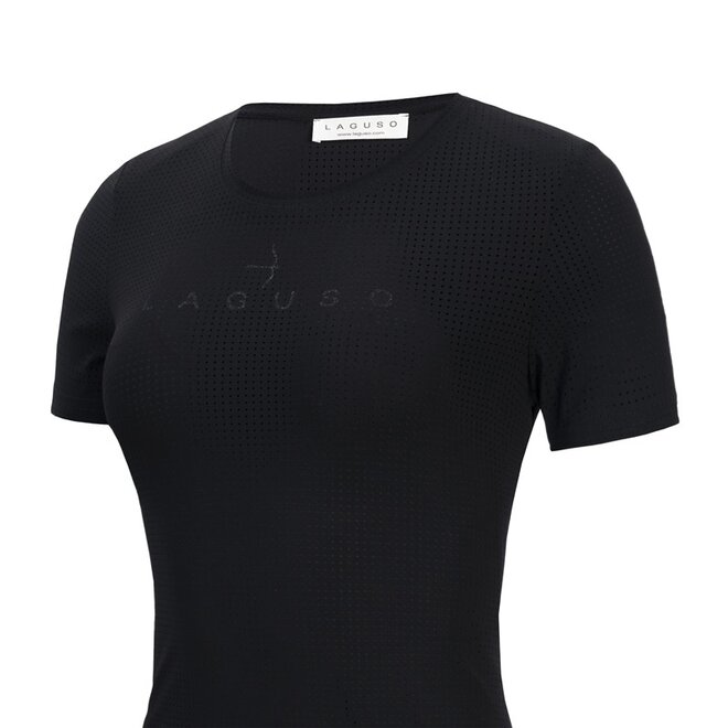 Megan Logo P2 Ladies Mesh T-shirt Black