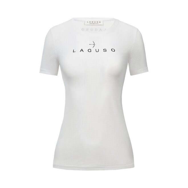 Megan Logo P2 Damen Mesh T-Shirt Weiß