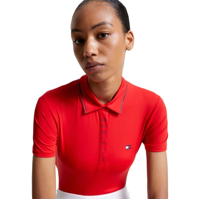 Harlem Polo Shirt Ladies Fierce Red
