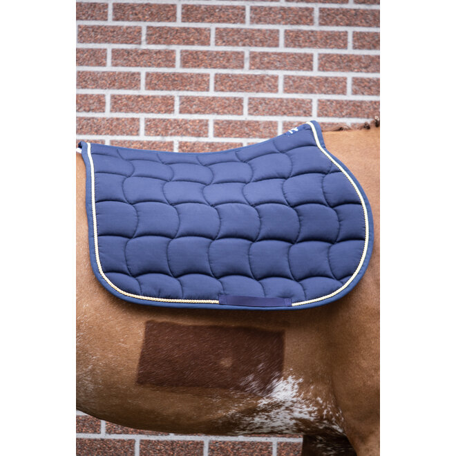 Saddle Pad Quadro Navy - Gold - Navy