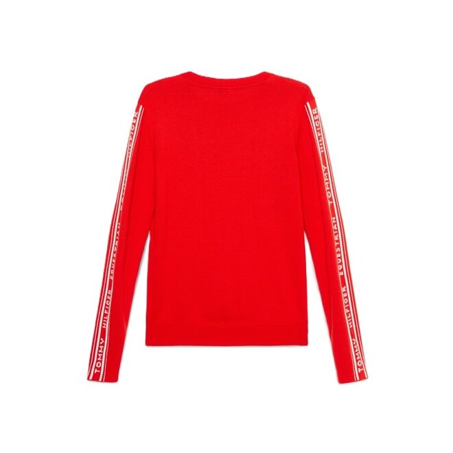 Seattle Jacquard Logo Sweater Dames Fierce Red