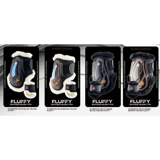 eAirshock Fetlock Boots Velcro Fluffy