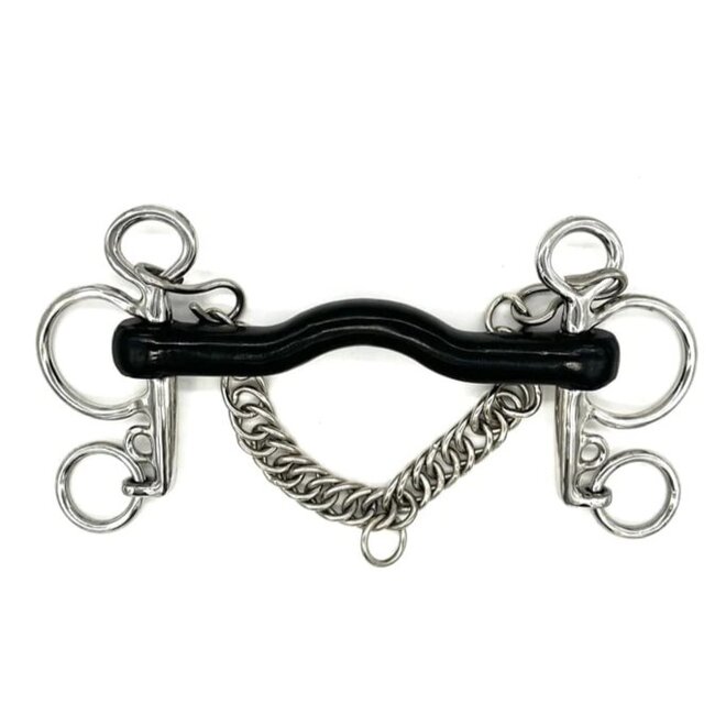 Baby Pelham Vulcanite Low Port - 18mm