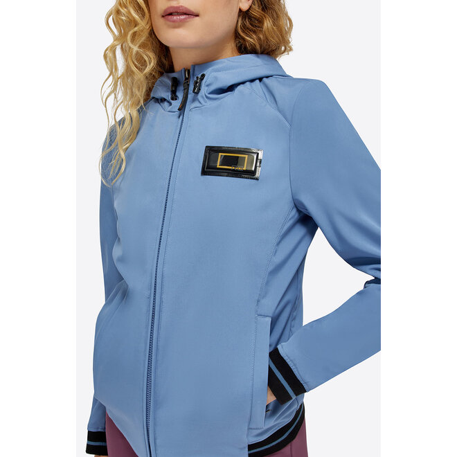 Softshelljacke mit Kapuze Damen Hellblau