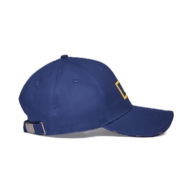 Print Baseball Cap Blauw