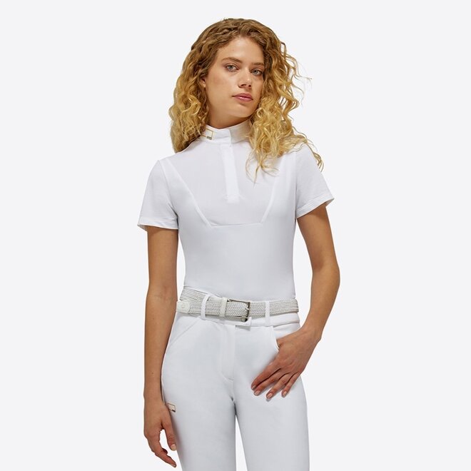 Turnier Poloshirt Damen Weiß