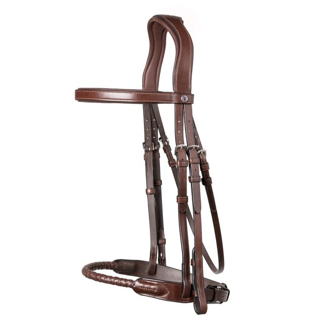 Dublin Leather Covered Rope Noseband Bridle